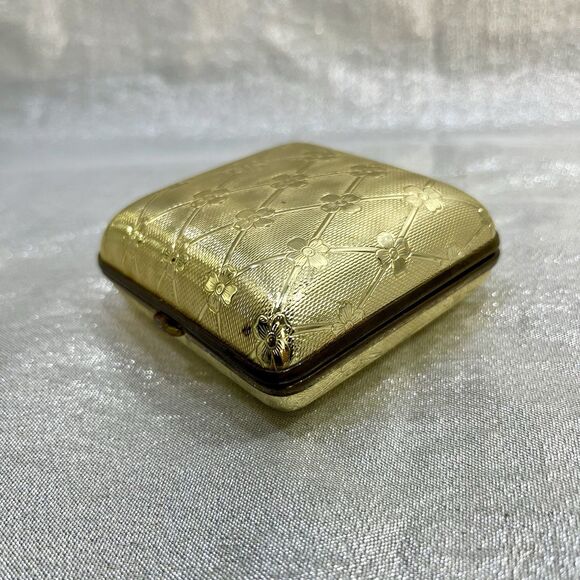 Vintage Waltham Wind Up West Germany Gold Tone Travel Glow Alarm Clock - Picture 8 of 11